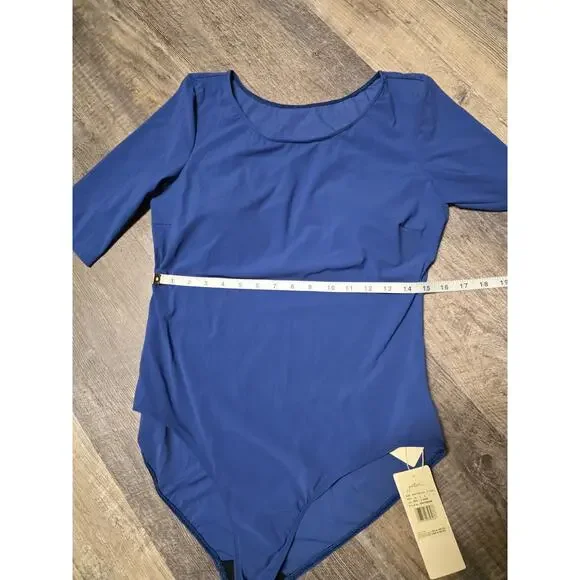 Gottex One Piece Swimsuit Bodysuit Cobalt Blue Size L NWT MSRP $150 - Picture 3 of 6